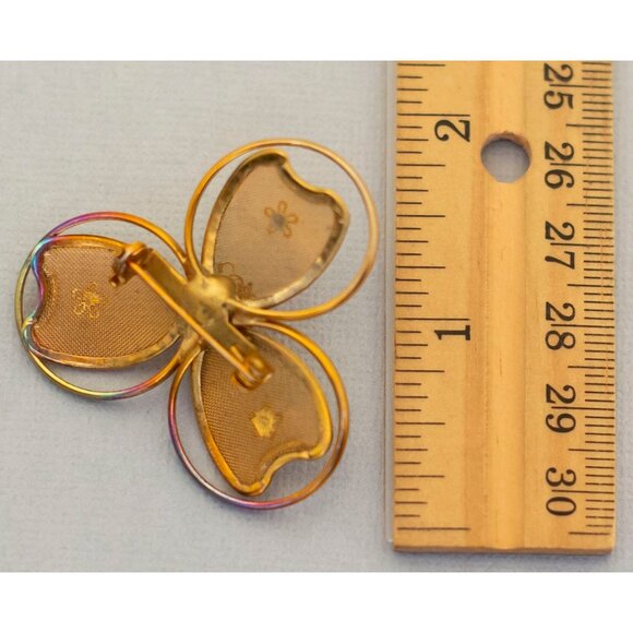 Golden flower vintage brooch (C5) - Picture 2 of 2